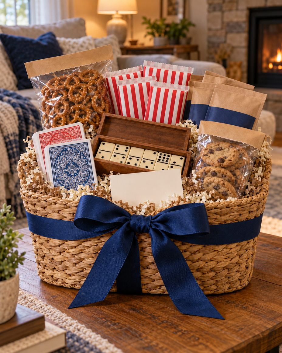 Family Game Night — gift basket by Dawn’s Curated Baskets